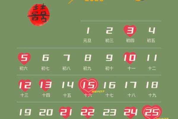 2025年一月结婚吉日