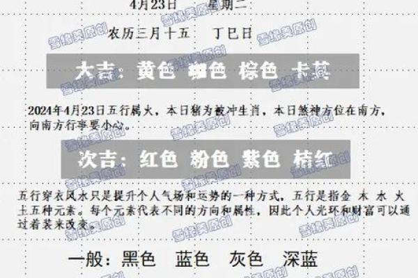 每日五行穿衣指南2025年4月27日