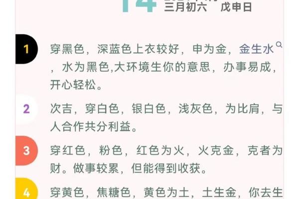 2025年4月1日每日五行穿衣