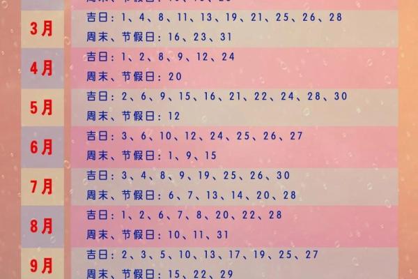 2024年订婚黄道吉日查询表