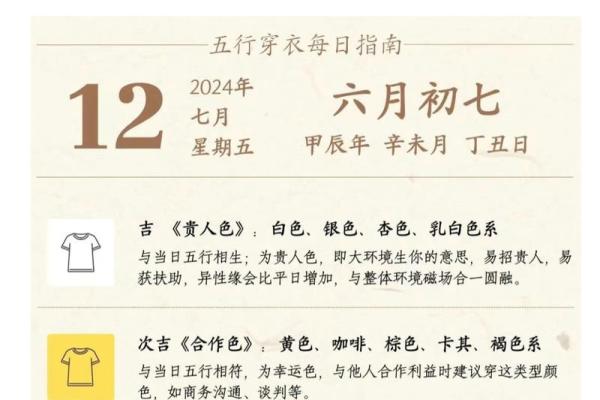 五行穿衣每日分享今天穿什么颜色2025年4月12日